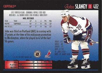 1994-95 Topps Premier #402 John Slaney Back