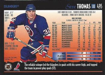 1994-95 Topps Premier #495 Steve Thomas Back