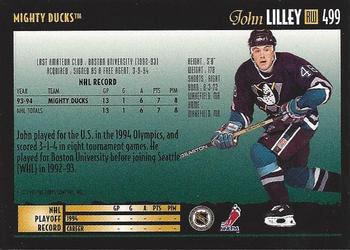 1994-95 Topps Premier #499 John Lilley Back