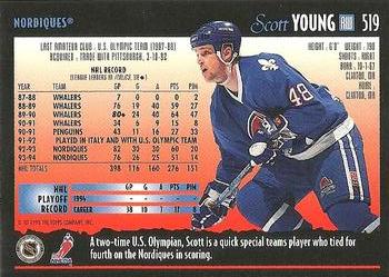1994-95 Topps Premier #519 Scott Young Back