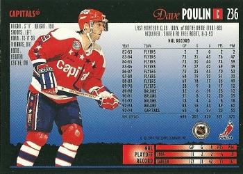 1994-95 Topps Premier #236 Dave Poulin Back