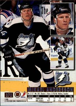 1994-95 Ultra #370 Mikael Andersson Back