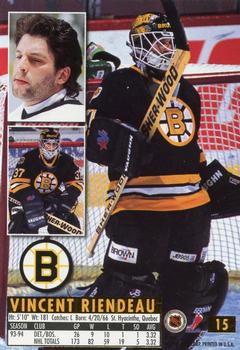 Vincent Riendeau #14 1994 Parkhurst Boston Bruins 