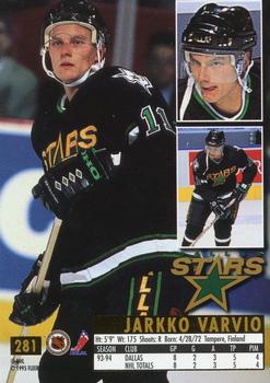 1994-95 Ultra #281 Jarkko Varvio Back