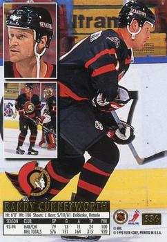 1994-95 Ultra #336 Randy Cunneyworth Back