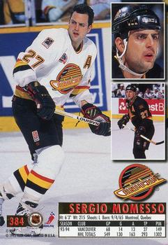 1994-95 Ultra #384 Sergio Momesso Back