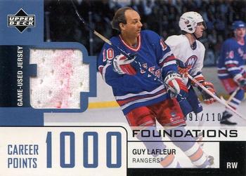 2002-03 Upper Deck Foundations - 1000 Point Club #GL Guy Lafleur Front