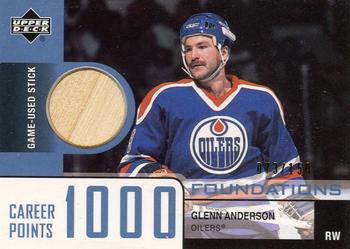 2002-03 Upper Deck Foundations - 1000 Point Club #AN Glenn Anderson Front