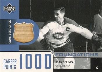2002-03 Upper Deck Foundations - 1000 Point Club #BE Jean Beliveau Front
