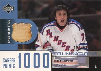 2002-03 Upper Deck Foundations - 1000 Point Club #ES Phil Esposito Front