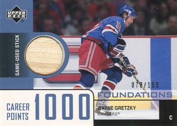 2002-03 Upper Deck Foundations - 1000 Point Club #GR Wayne Gretzky Front