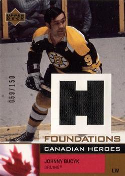 2002-03 Upper Deck Foundations - Canadian Heroes #C-JB Johnny Bucyk Front