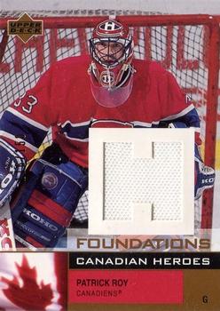 2002-03 Upper Deck Foundations - Canadian Heroes #C-PR Patrick Roy Front