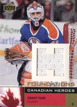 2002-03 Upper Deck Foundations - Canadian Heroes Gold #C-GF Grant Fuhr Front