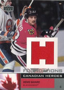 2002-03 Upper Deck Foundations - Canadian Heroes Silver #C-SA Denis Savard Front
