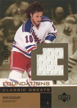 2002-03 Upper Deck Foundations - Classic Greats #G-RD Ron Duguay Front