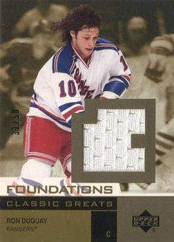 2002-03 Upper Deck Foundations - Classic Greats Gold #G-RD Ron Duguay Front