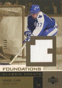 2002-03 Upper Deck Foundations - Classic Greats Gold #G-WC Wendel Clark Front