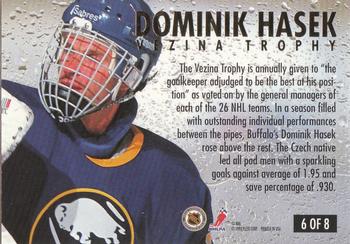 1994-95 Ultra - NHL Award Winners #6 Dominik Hasek Back