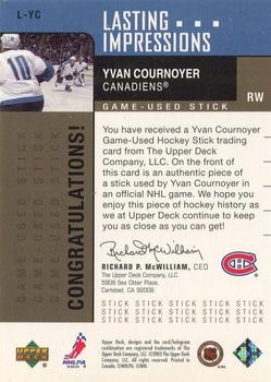 2002-03 Upper Deck Foundations - Lasting Impressions #L-YC Yvan Cournoyer Back
