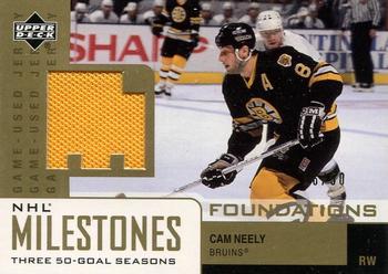 2002-03 Upper Deck Foundations - Milestones Gold #N-CN Cam Neely Front