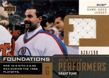 2002-03 Upper Deck Foundations - Playoff Performers #P-GF Grant Fuhr Front