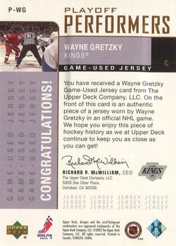2002-03 Upper Deck Foundations - Playoff Performers #P-WG Wayne Gretzky Back