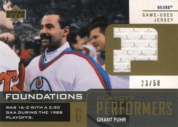 2002-03 Upper Deck Foundations - Playoff Performers Gold #P-GF Grant Fuhr Front