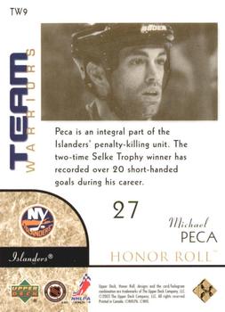 2002-03 Upper Deck Honor Roll - Team Warriors #TW9 Michael Peca Back