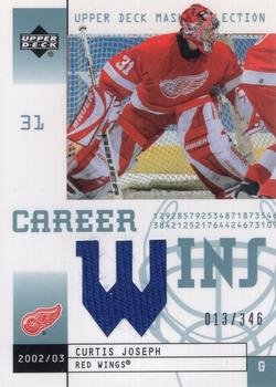 2002-03 Upper Deck Mask Collection - Career Wins #CW-CJ Curtis Joseph Front