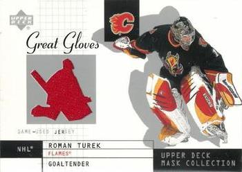 2002-03 Upper Deck Mask Collection - Great Gloves #GG-RT Roman Turek Front