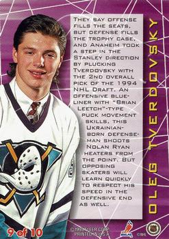 1994-95 Ultra - Ultra Prospects #9 Oleg Tverdovsky Back
