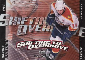 2002-03 Upper Deck MVP - Shifting to Overdrive #SO9 Sandis Ozolinsh Front