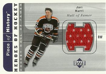 2002-03 Upper Deck Piece of History - Heroes of Hockey Jerseys #HH-JK Jari Kurri Front