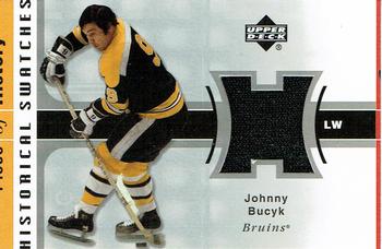 2002-03 Upper Deck Piece of History - Historical Swatches #HS-JB Johnny Bucyk Front