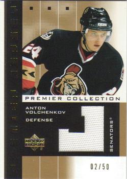 2002-03 Upper Deck Premier Collection - Jerseys Gold #AV Anton Volchenkov Front