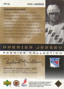 2002-03 Upper Deck Premier Collection - Jerseys Gold #PP-EL Eric Lindros Back
