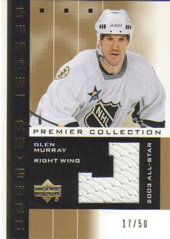 2002-03 Upper Deck Premier Collection - Jerseys Gold #GM Glen Murray Front