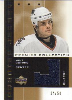 2002-03 Upper Deck Premier Collection - Jerseys Gold #PP-MC Mike Comrie Front