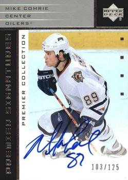 2002-03 Upper Deck Premier Collection - Signatures Silver #S-MC Mike Comrie Front
