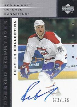 2002-03 Upper Deck Premier Collection - Signatures Silver #S-RH Ron Hainsey Front
