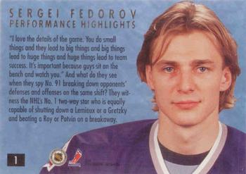 1994-95 Ultra - Sergei Fedorov Highlights #1 Sergei Fedorov Back