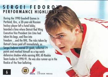1994-95 Ultra - Sergei Fedorov Highlights #6 Sergei Fedorov Back