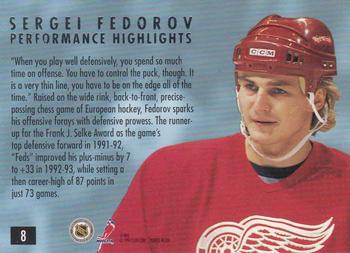 1994-95 Ultra - Sergei Fedorov Highlights #8 Sergei Fedorov Back