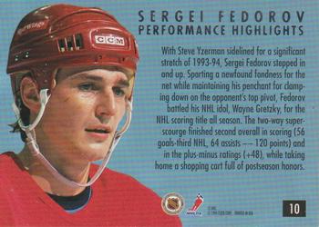 1994-95 Ultra - Sergei Fedorov Highlights #10 Sergei Fedorov Back
