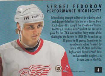 1994-95 Ultra - Sergei Fedorov Highlights #4 Sergei Fedorov Back