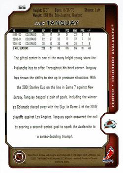 2002-03 Upper Deck Victory - Gold #55 Alex Tanguay Back