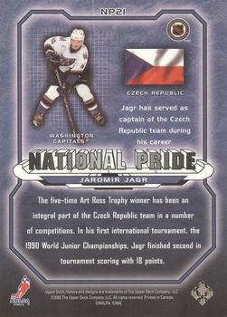 2002-03 Upper Deck Victory - National Pride #NP21 Jaromir Jagr Back