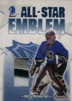 2003-04 Be a Player Memorabilia - All-Star Emblems #ASE-4 Patrick Roy Front
