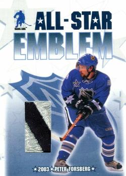 2003-04 Be a Player Memorabilia - All-Star Emblems #ASE-6 Peter Forsberg Front